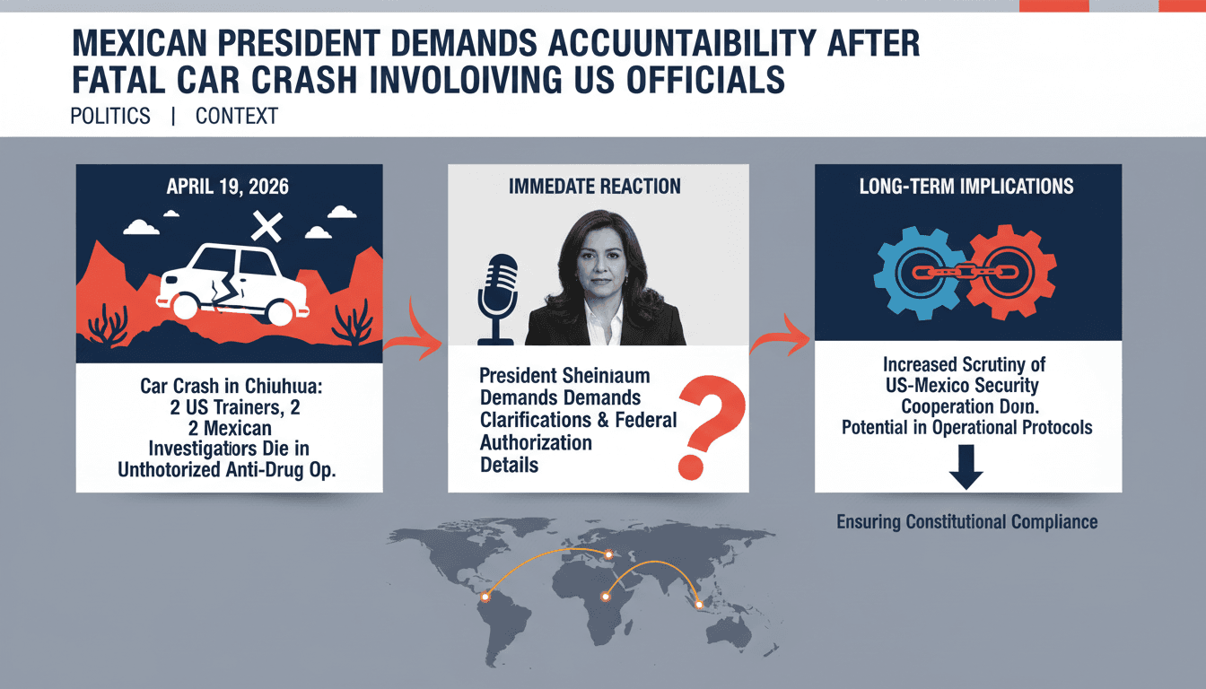 Mexican President Demands Accountability After Fatal Car Crash Involving US Officials
