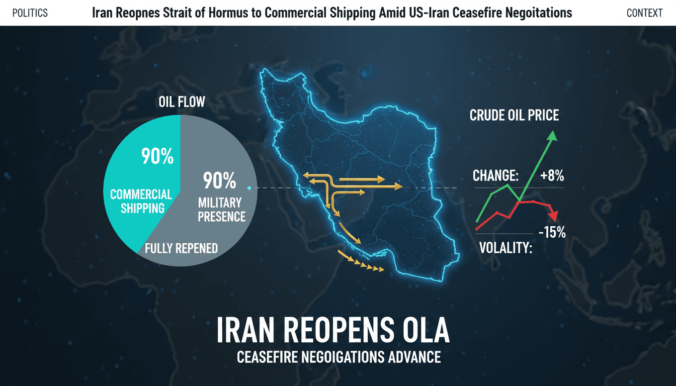 Iran Reopens Strait of Hormuz to Commercial Shipping Amid US-Iran Ceasefire Negotiations