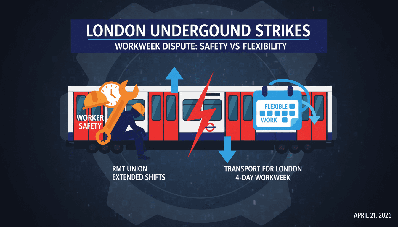 RMT Union Initiates Strikes on London Underground Over Workweek Dispute