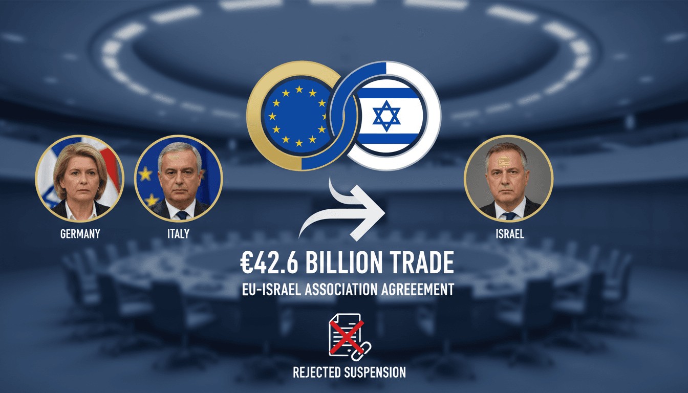 Germany and Italy Reject Suspension of EU-Israel Association Agreement
