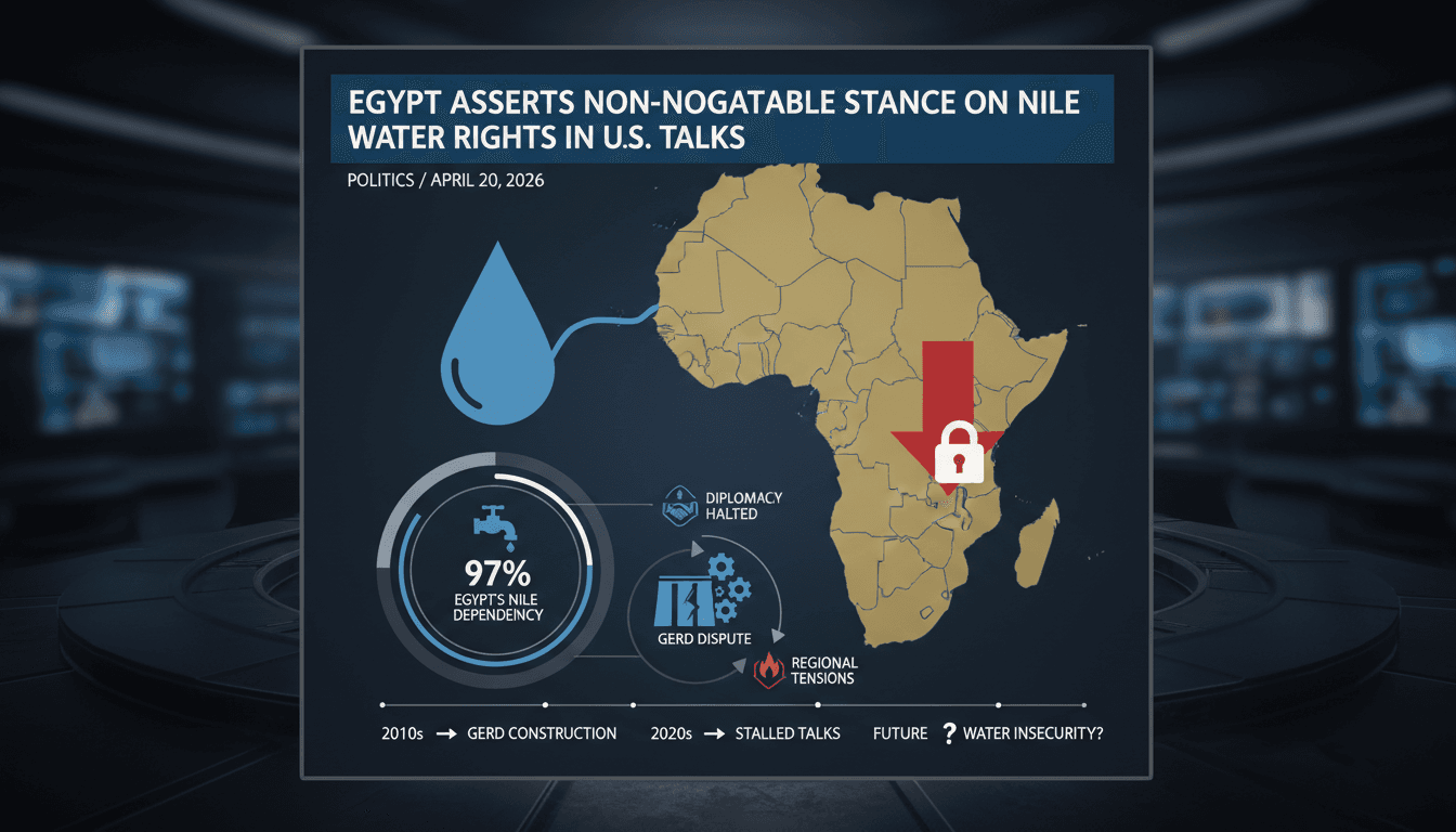 Egypt Asserts Non-Negotiable Stance on Nile Water Rights in U.S. Talks