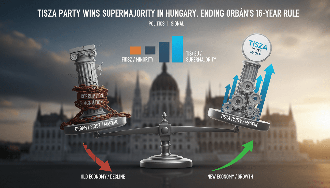 Tisza Party Wins Supermajority in Hungary, Ending Orbán's 16-Year Rule