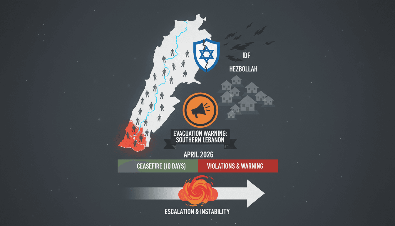 IDF Issues Evacuation Warning for Southern Lebanese Residents Amid Ongoing Hezbollah Threats