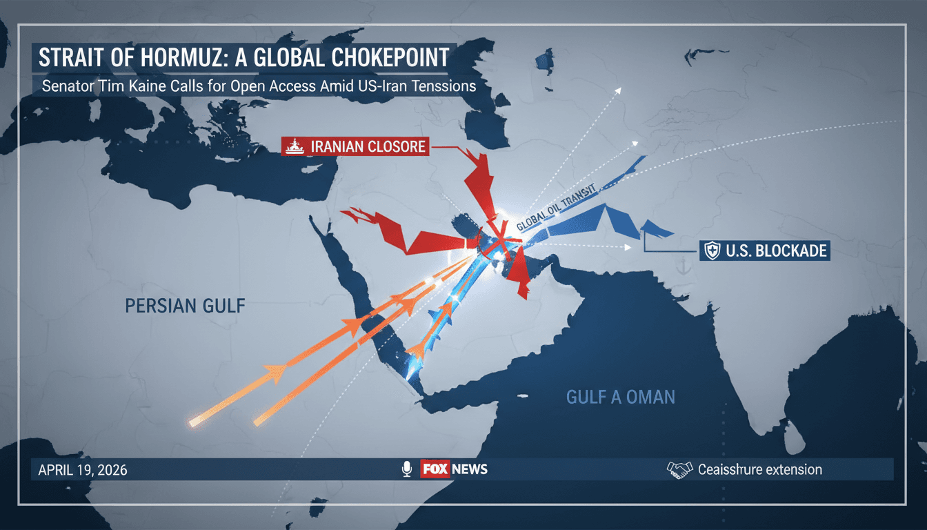 Senator Tim Kaine Calls for Open Access to Strait of Hormuz Amid US-Iran Tensions