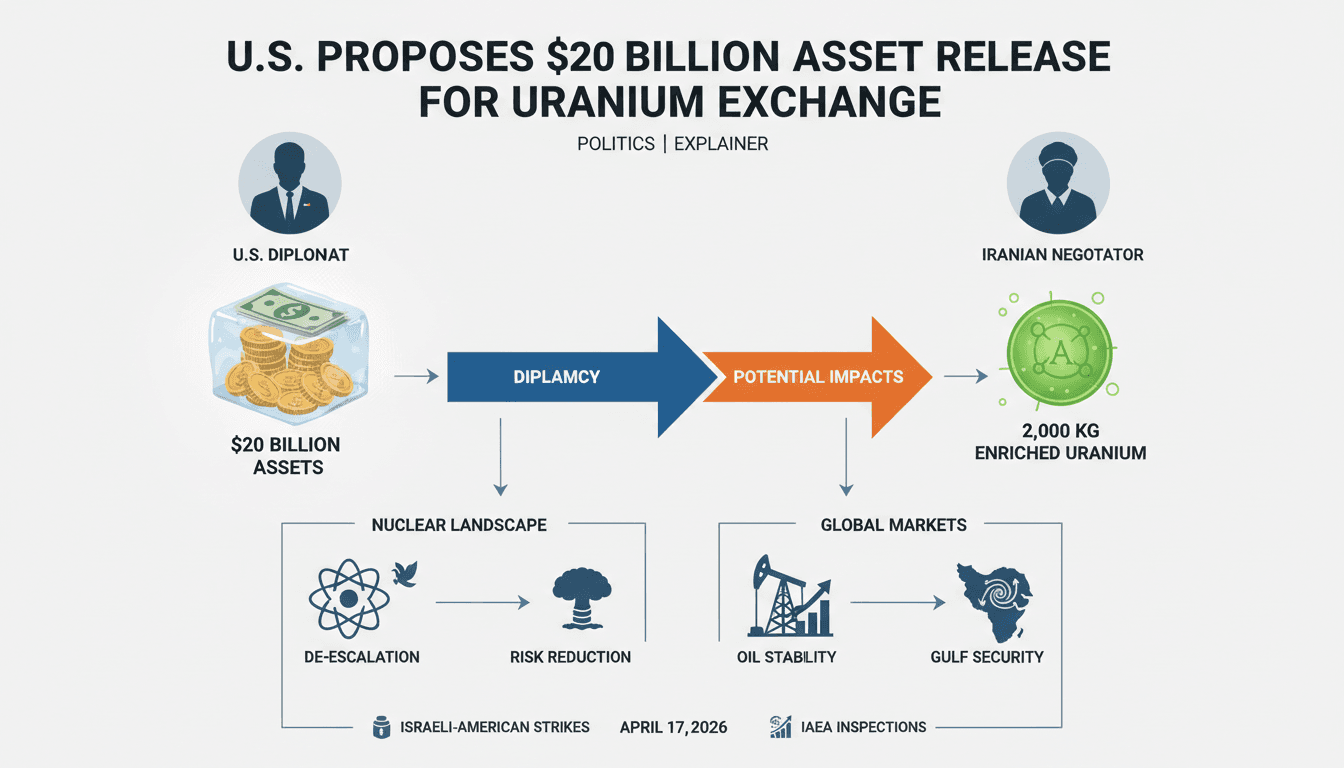 U.S. Proposes $20 Billion Asset Release to Iran for Enriched Uranium Exchange