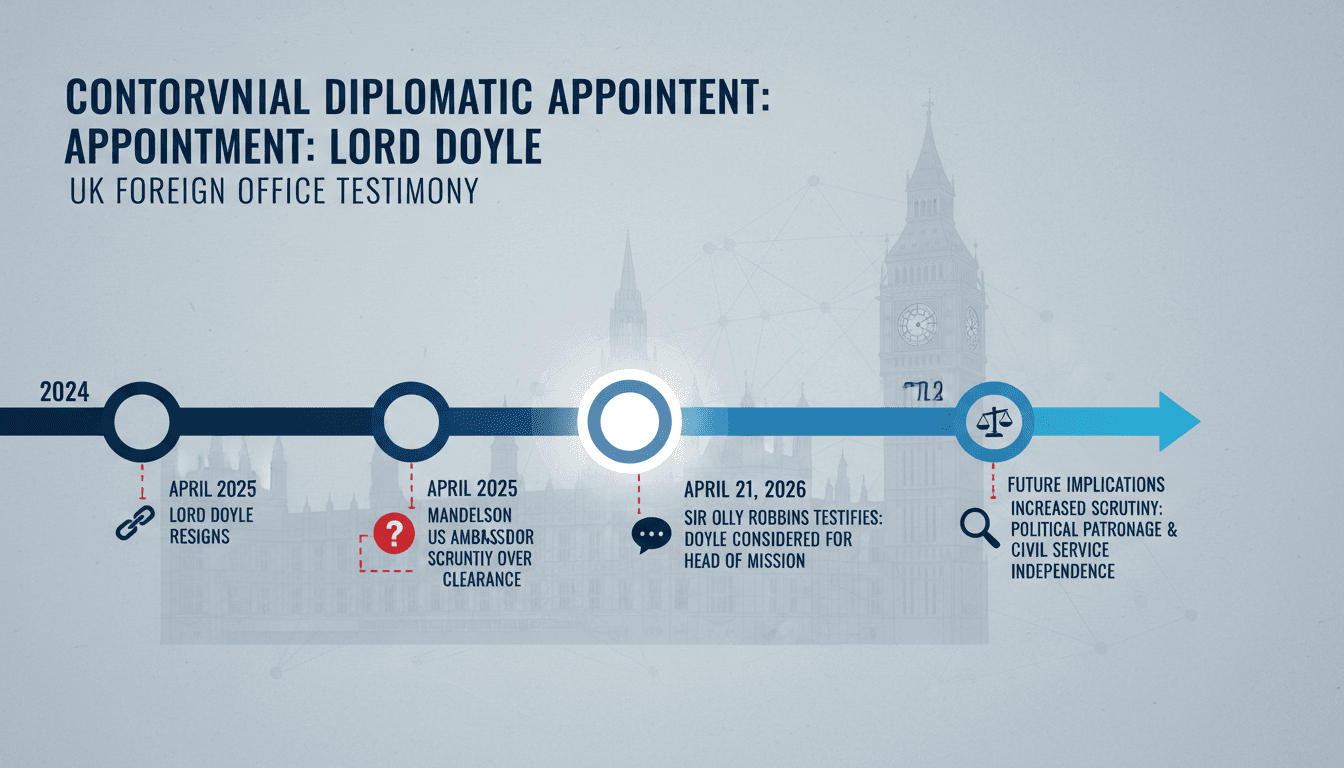 UK Foreign Office Testimony Reveals Controversial Diplomatic Appointment Discussions for Lord Matthew Doyle