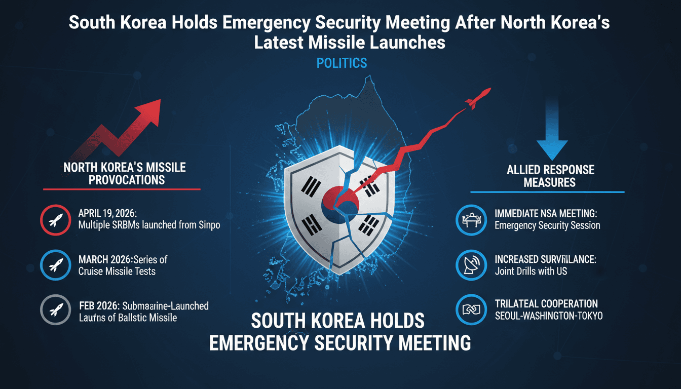 South Korea Holds Emergency Security Meeting After North Korea's Latest Missile Launches