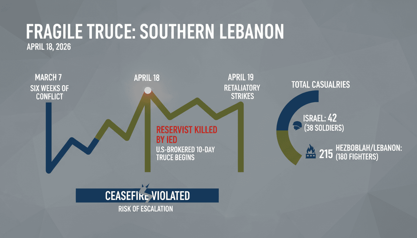 IDF Reservist Killed by Hezbollah IED During Ceasefire in Southern Lebanon