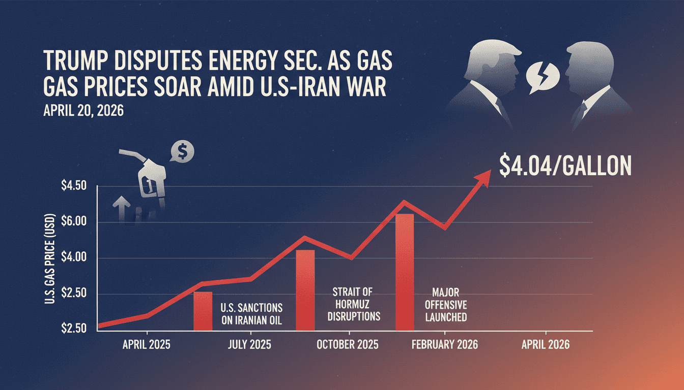 Trump Disputes Energy Secretary on Gas Prices Amid Ongoing U.S.-Iran War