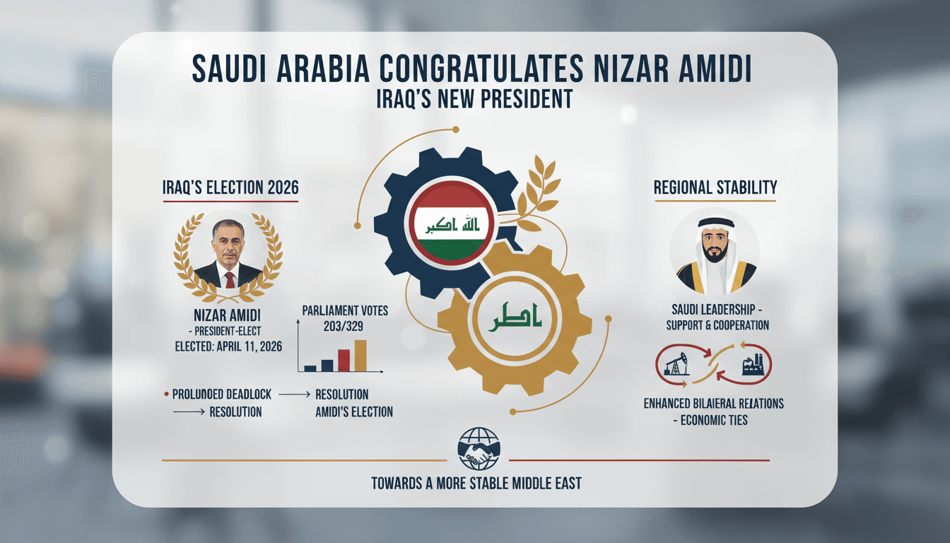 Saudi Arabia Congratulates Nizar Amidi on His Election as Iraq's President