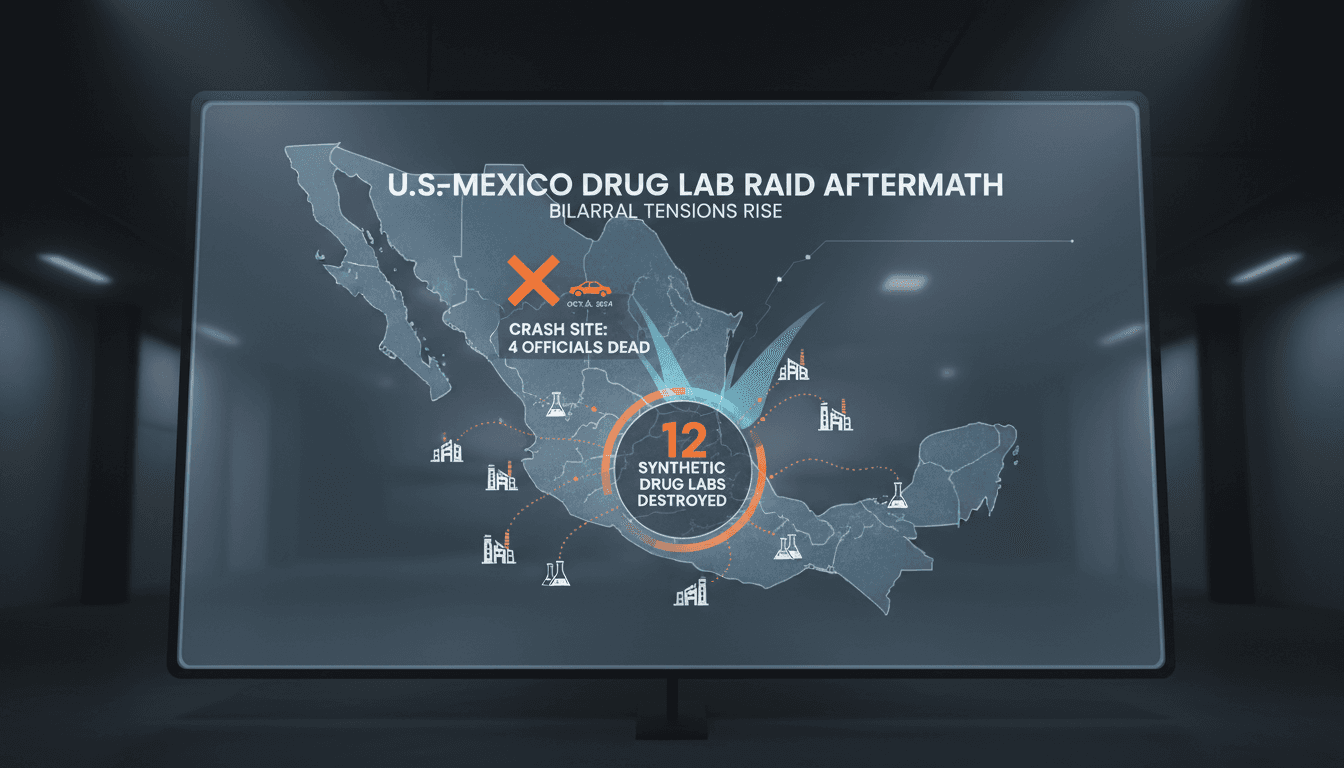 Four Officials Die in Vehicle Crash After U.S.-Mexico Drug Lab Raid