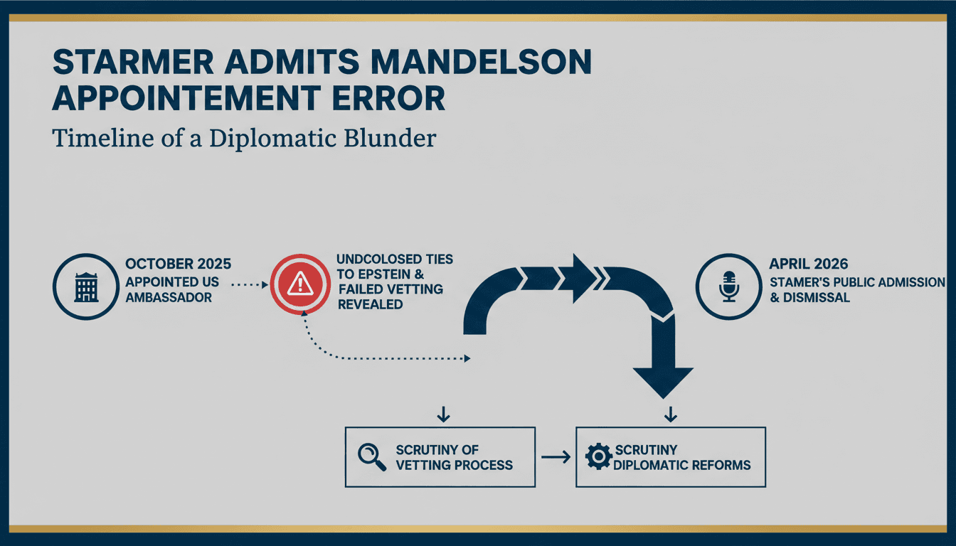 Keir Starmer Acknowledges Error in Appointing Peter Mandelson as US Ambassador