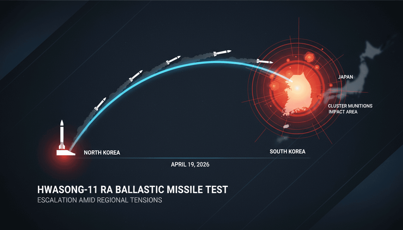 North Korea conducts test launch of Hwasong-11 Ra ballistic missiles with cluster munitions
