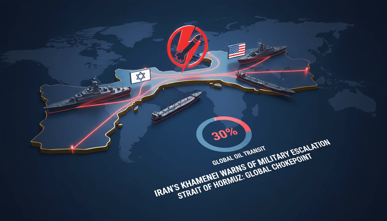 Iran's Khamenei Issues Warning of Military Escalation Against US and Israel in Strait of Hormuz