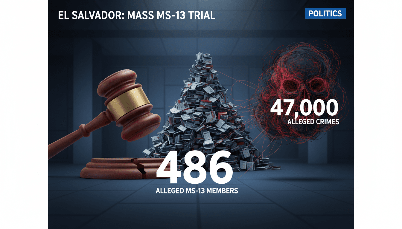 El Salvador begins mass trial of 486 alleged MS-13 gang members