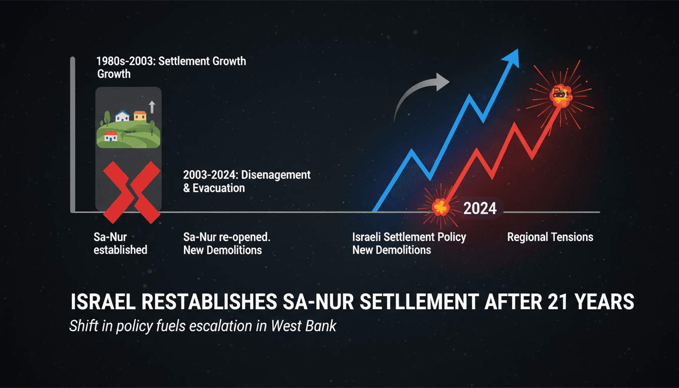 Israel re-establishes Sa-Nur settlement in the West Bank after 21 years