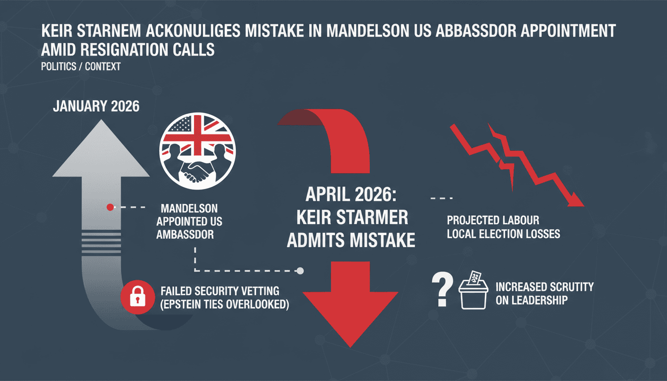 Keir Starmer Acknowledges Mistake in Mandelson US Ambassador Appointment Amid Resignation Calls