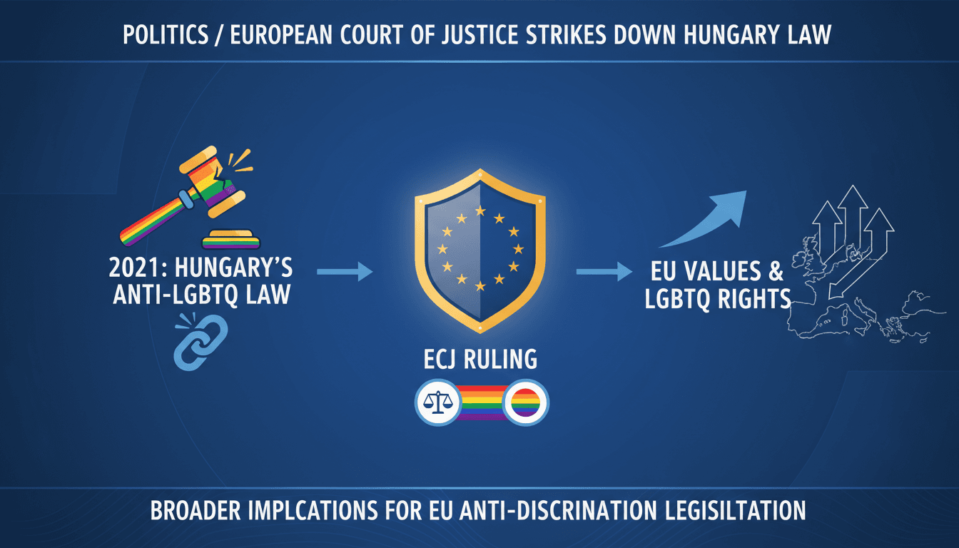 European Court of Justice Rules Against Hungary's Anti-LGBTQ Law