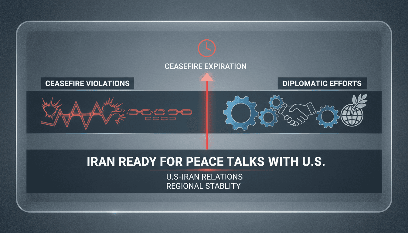 Iran expresses willingness for peace talks with the U.S. as ceasefire nears expiration