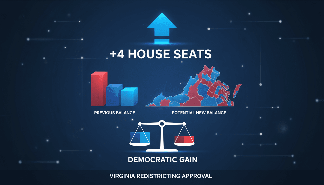 Virginia voters approve new congressional redistricting map potentially boosting Democratic representation