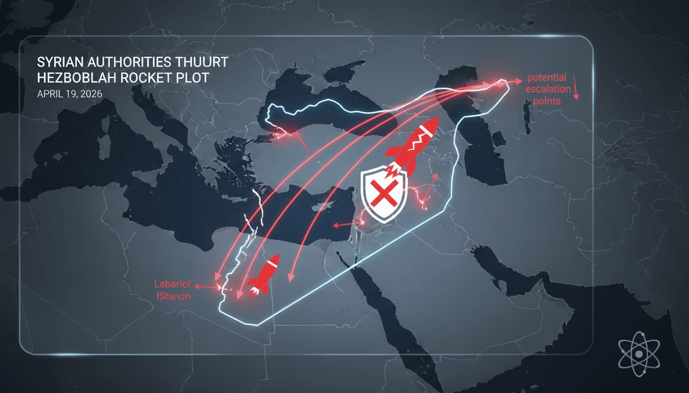 Syrian authorities thwart Hezbollah-linked rocket launch plot