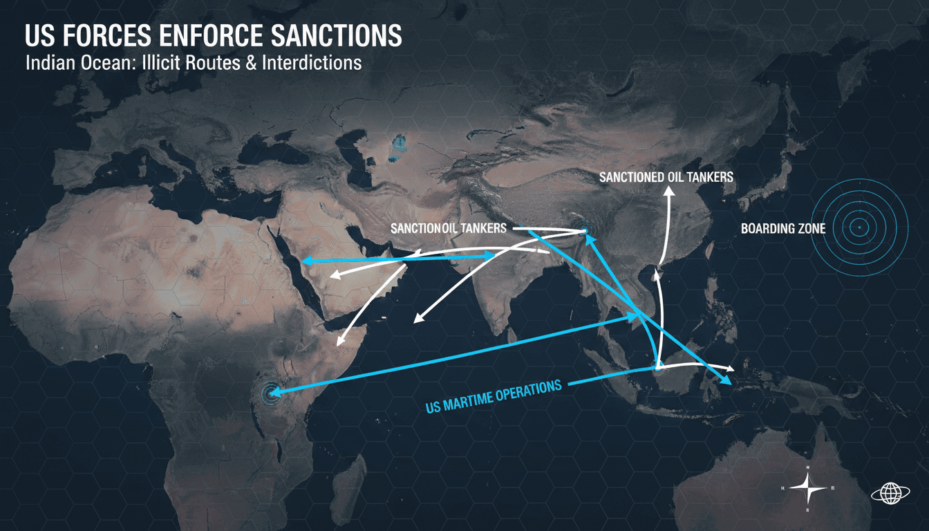 US Forces Board Sanctioned Oil Tanker in Indian Ocean to Enforce Economic Sanctions