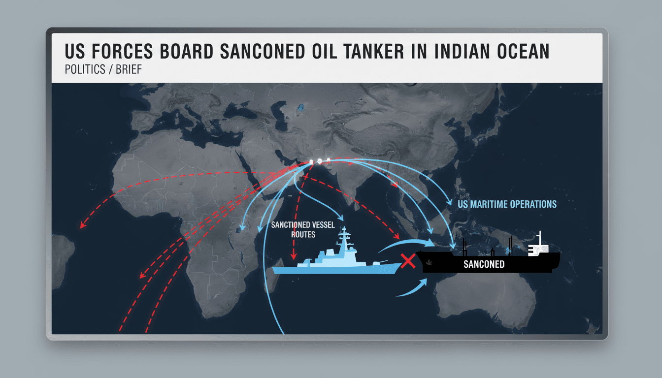 US Forces Board Sanctioned Oil Tanker in Indian Ocean