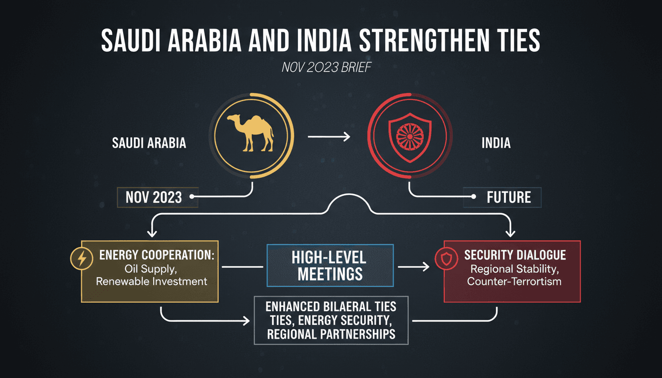 Saudi Arabia and India strengthen ties through high-level meetings on energy and security