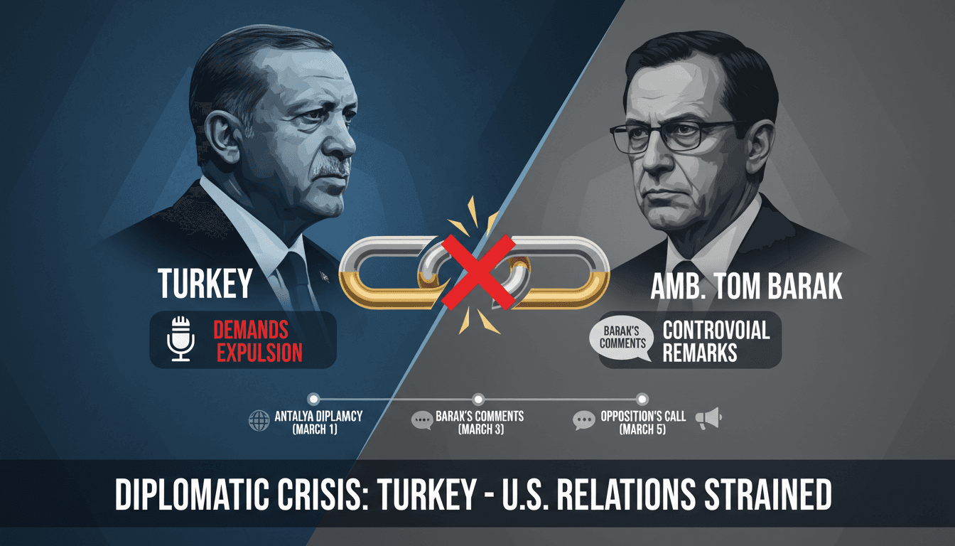 Turkish opposition demands expulsion of U.S. Ambassador following controversial remarks