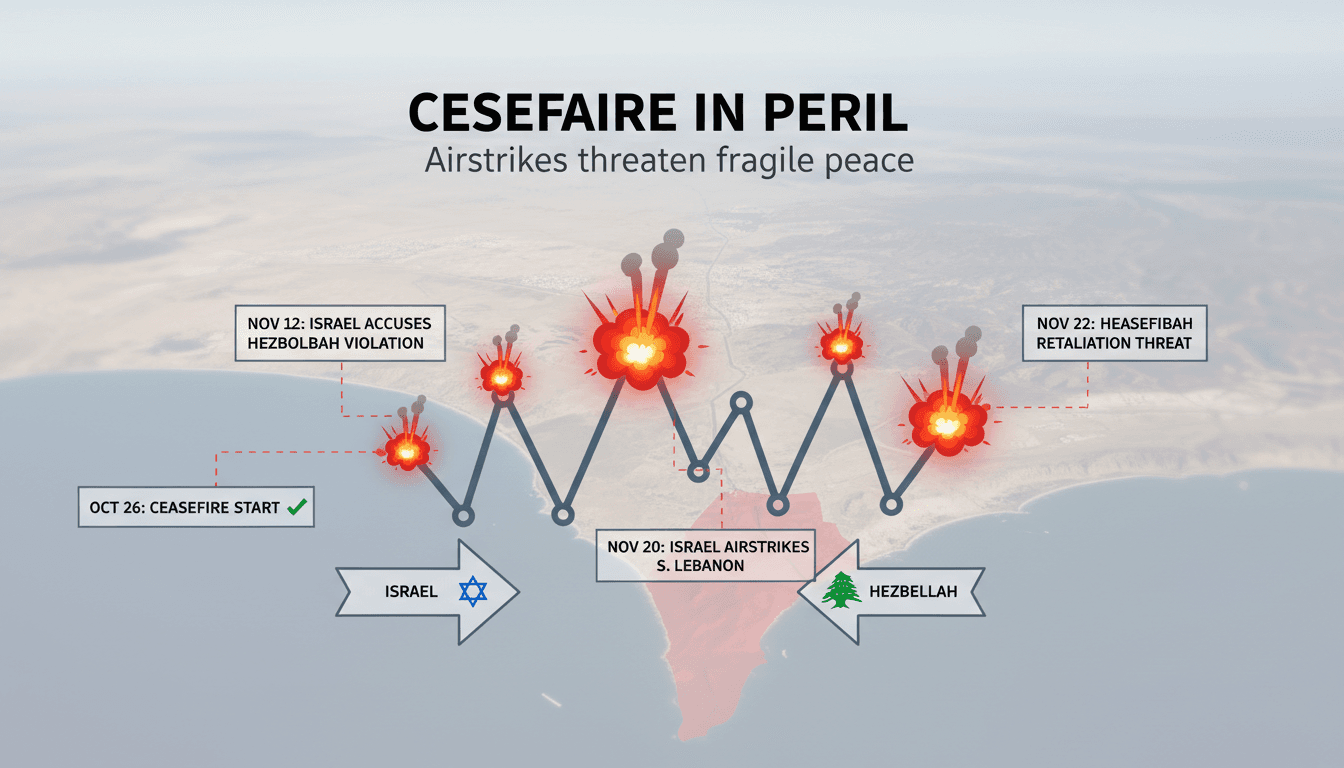 Ceasefire between Israel and Hezbollah threatened by recent airstrikes