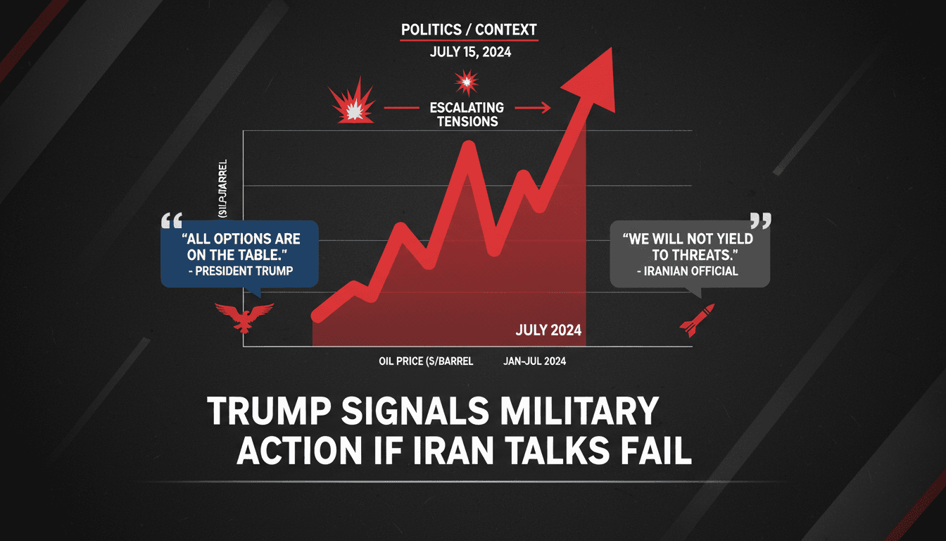 Trump Signals Military Action if Iran Talks Fail Amid Escalating Tensions