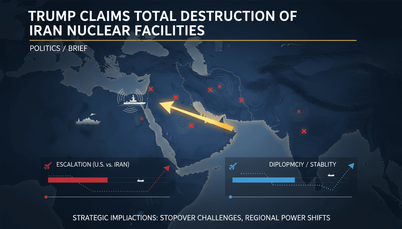 Trump Claims Total Destruction of Iran's Nuclear Facilities
