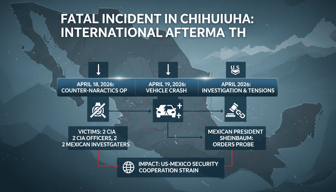 Vehicle crash in Chihuahua kills two CIA officers and two Mexican investigators