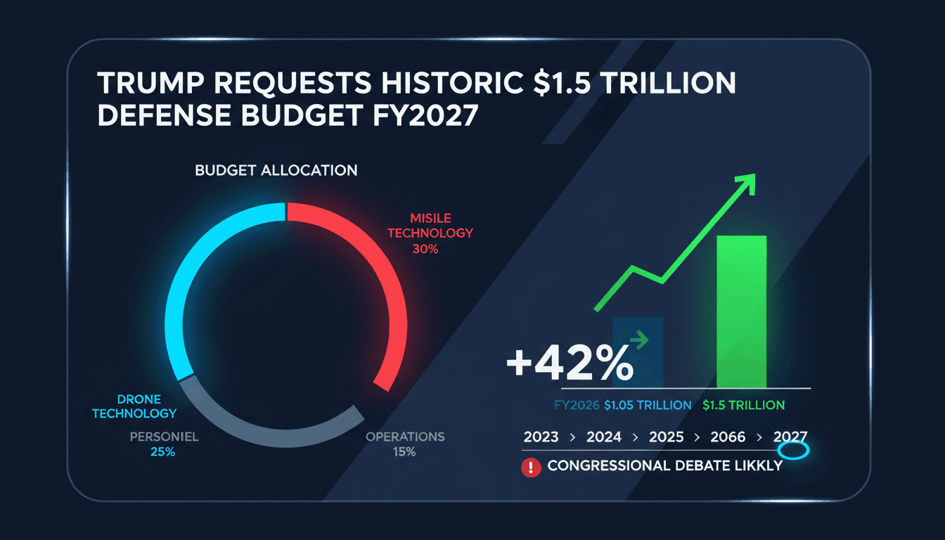 Trump requests historic $1.5 trillion defense budget for 2027