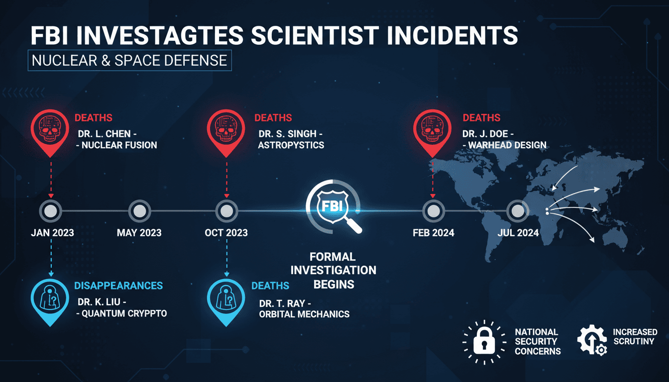 FBI Investigates Deaths and Disappearances of Nuclear and Space Defense Scientists