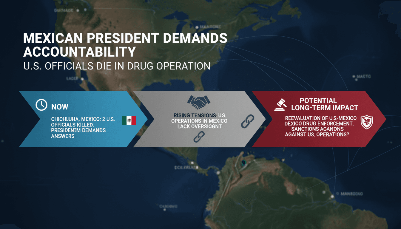 Mexican President demands accountability after deaths of two U.S. officials in drug operation