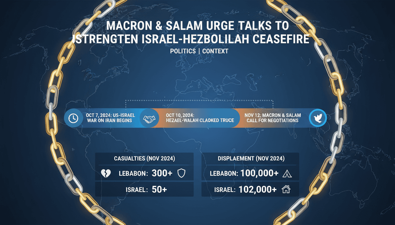 Macron and Salam Call for Negotiations to Strengthen Israel-Hezbollah Ceasefire