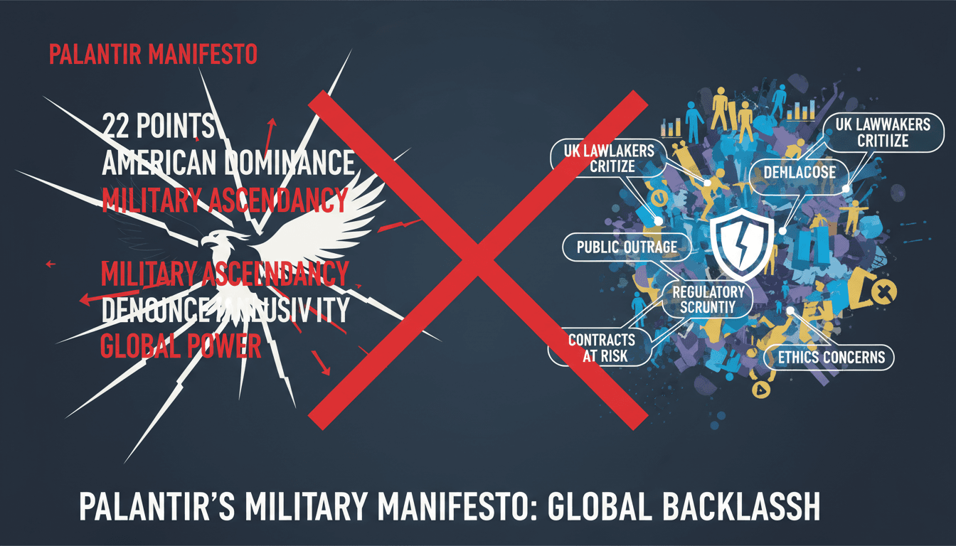 Palantir Technologies faces backlash over controversial military manifesto