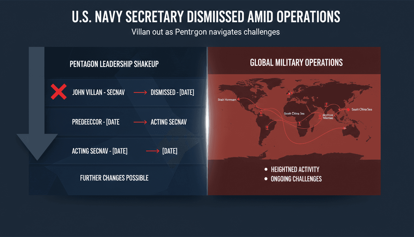 U.S. Navy Secretary John Villan dismissed amid military operations