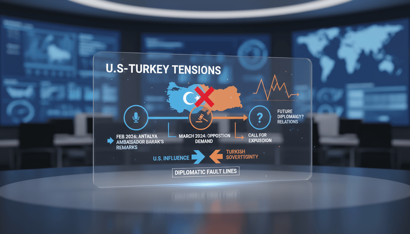 Turkish opposition demands expulsion of U.S. Ambassador following controversial remarks