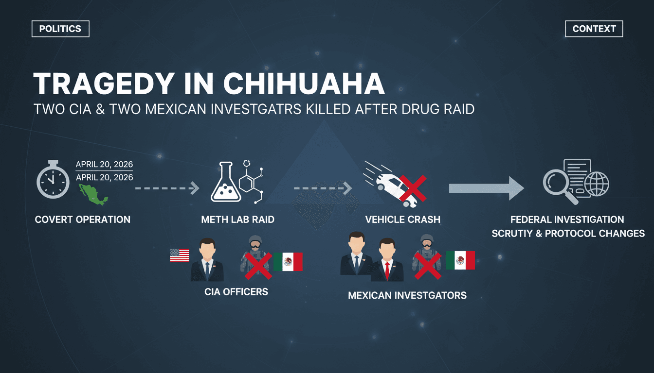 Two CIA Officers and Two Mexican Investigators Die in Vehicle Crash After Drug Raid in Mexico