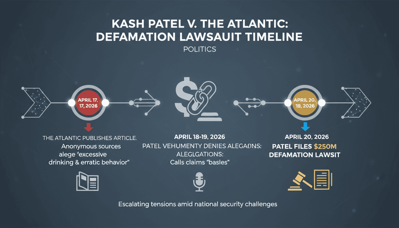 Kash Patel Files $250 Million Defamation Lawsuit Against The Atlantic Over Misconduct Allegations