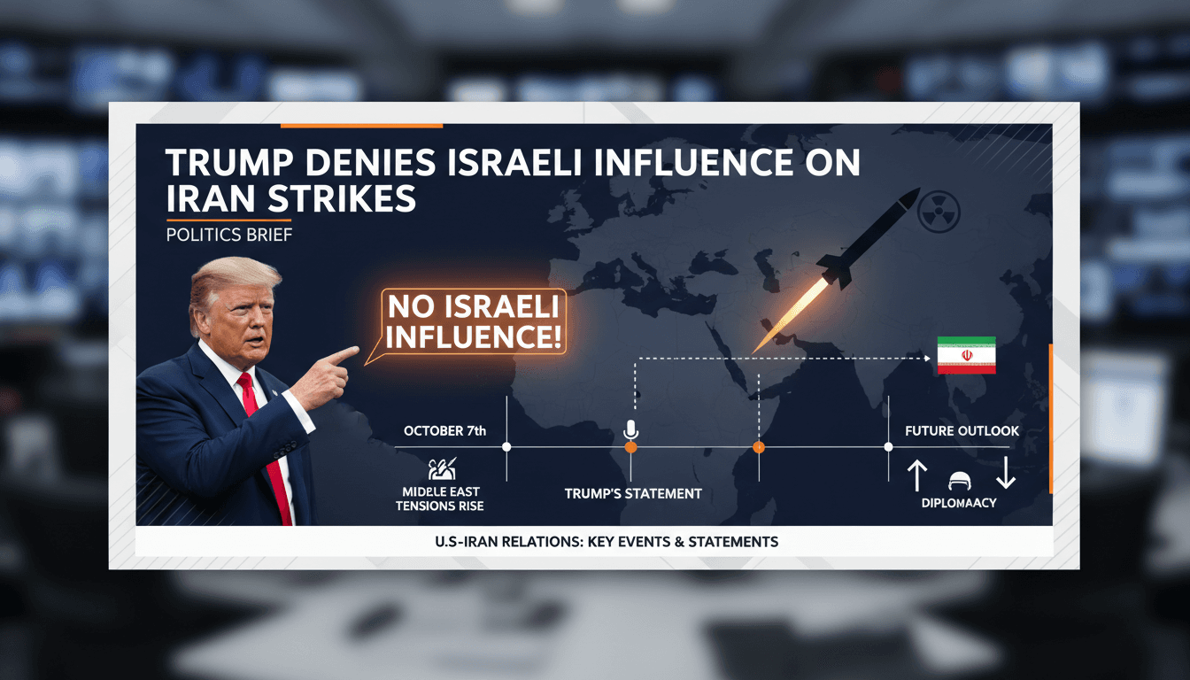 Trump Denies Israeli Influence on Military Action Against Iran