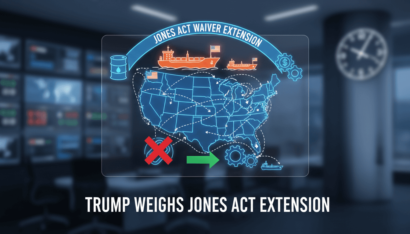 Trump considers extending Jones Act shipping waiver to address U.S. oil supply chain issues