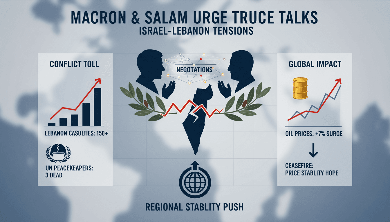 Macron and Salam Push for Ceasefire Negotiations Amid Ongoing Israel-Lebanon Tensions