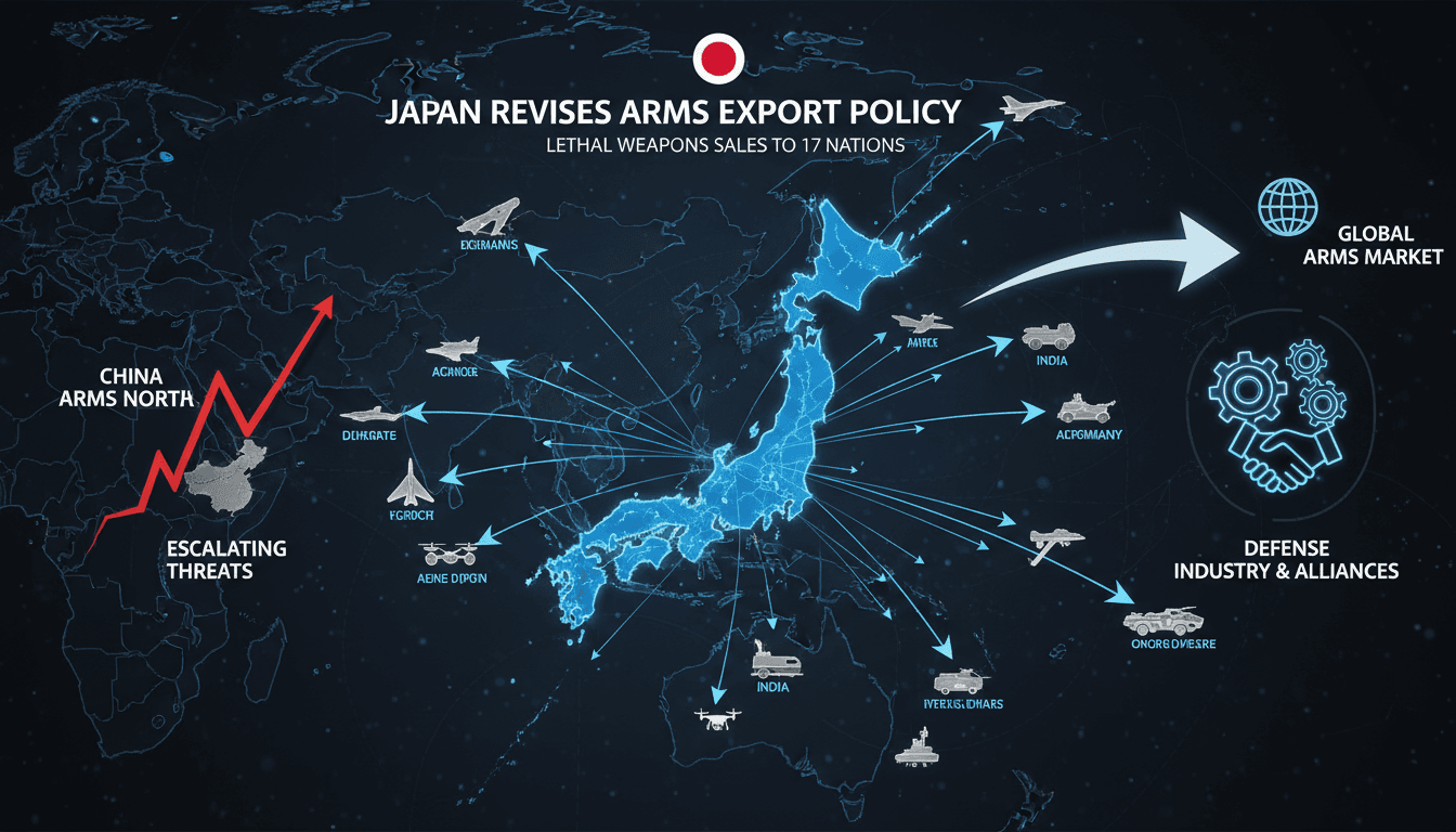 Japan Revises Arms Export Policy to Allow Lethal Weapons Sales to 17 Nations