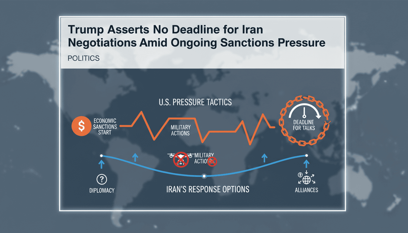 Trump Asserts No Deadline for Iran Negotiations Amid Ongoing Sanctions Pressure