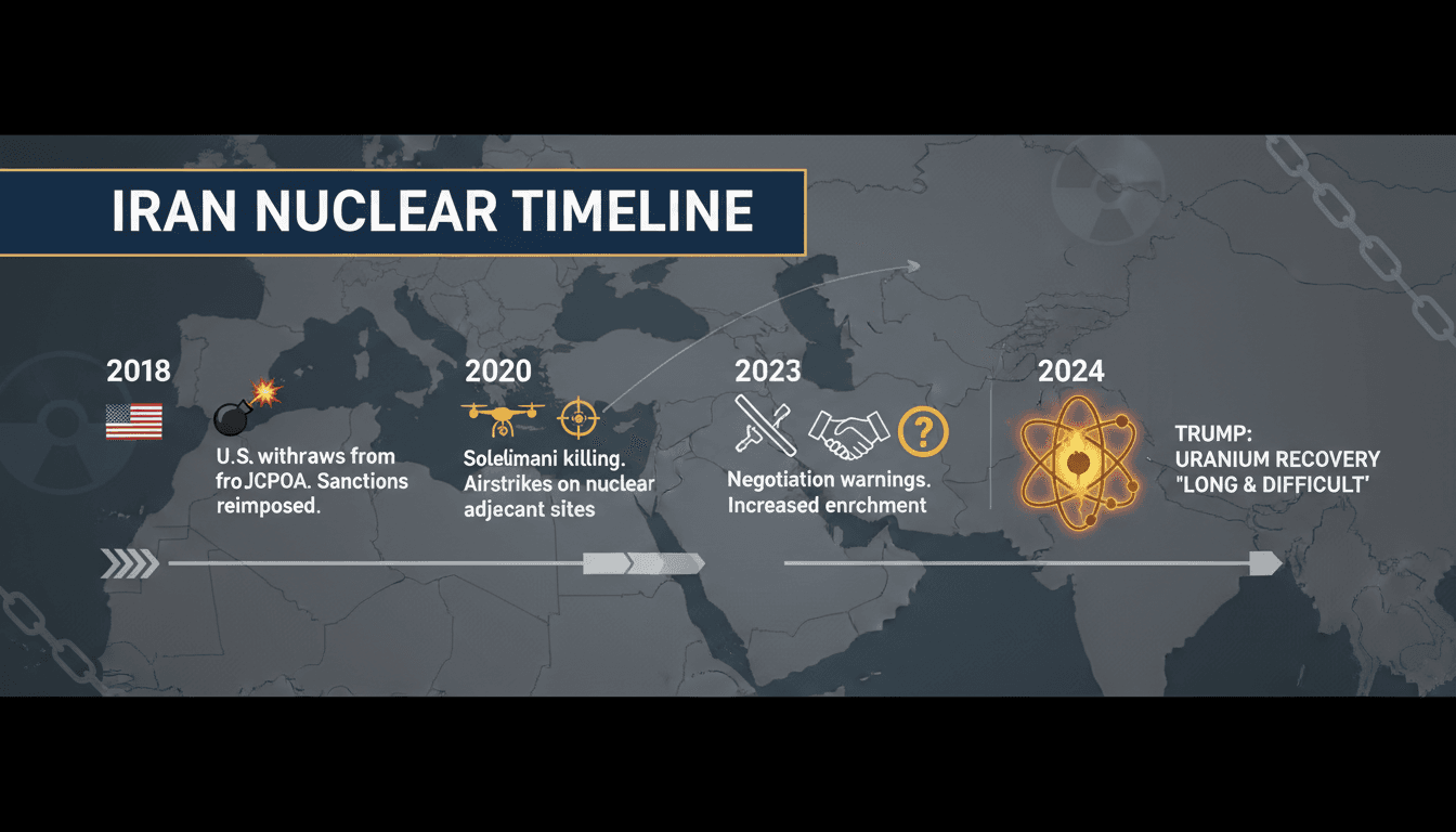 Trump warns of challenges in uranium recovery from Iran amid escalating tensions