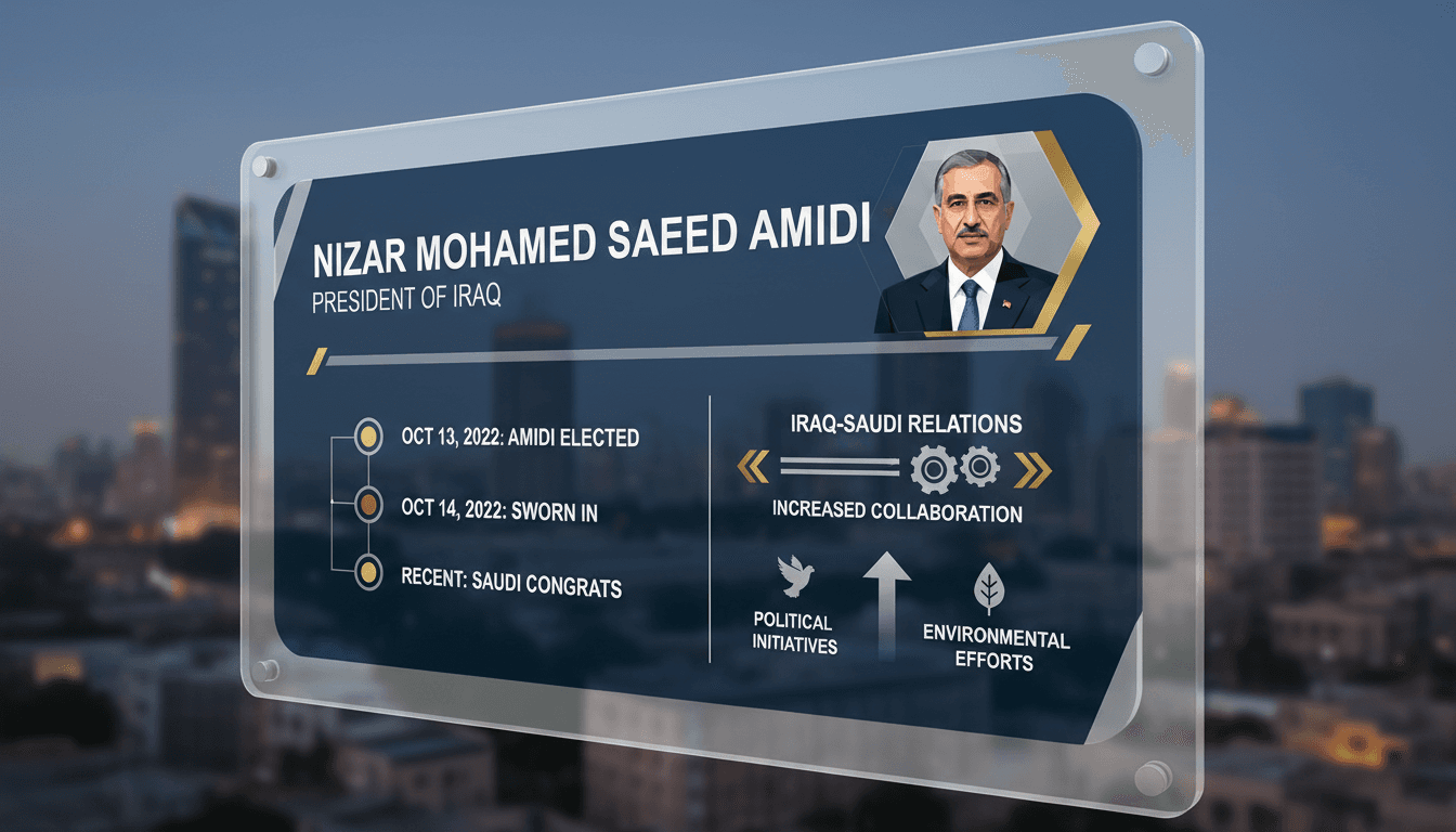 Nizar Mohammed Saeed Amidi elected as President of Iraq