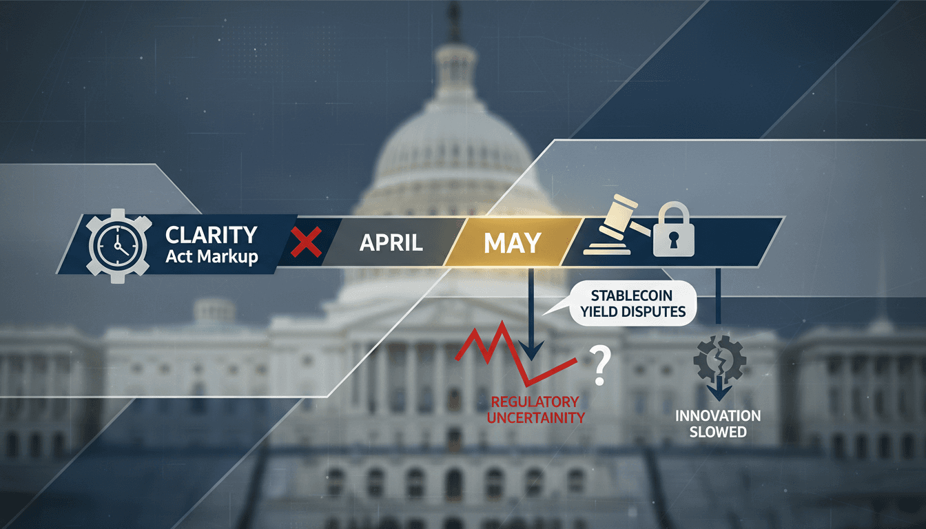 Senate Delays CLARITY Act Markup Amid Stablecoin Yield Disputes